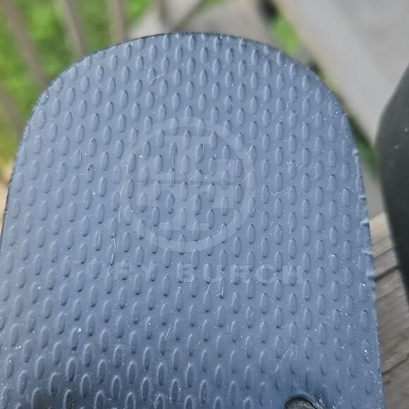 Tory Burch Pueva Platform Flip Flops Black Gold Logo Sandals Size 9 (Approx) - Picture 6 of 9